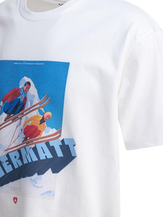 26FW 비에티 반팔 티셔츠 TSHIRT POSTERZERMATT 2 White - VIETTI MERCHANDISE