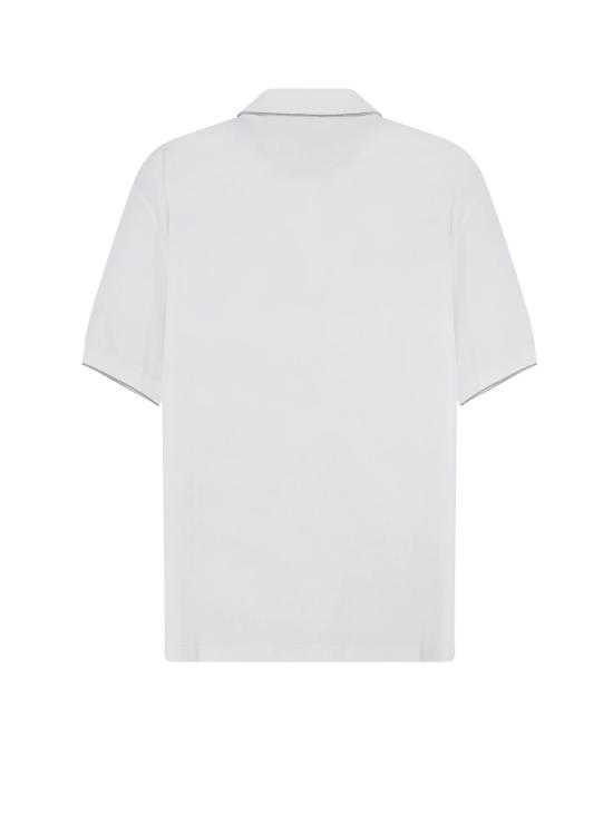 26FW 브루넬로 쿠치넬리 폴로 티셔츠 MW8641330FCCS47 White - BRUNELLO CUCINELLI