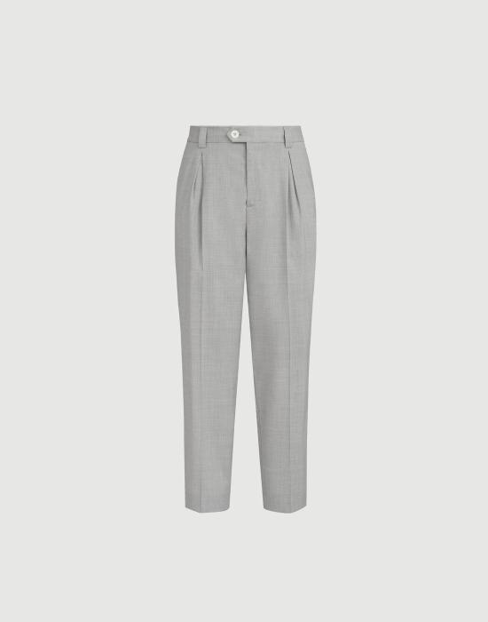 26FW 브루넬로 쿠치넬리 버진 울 다이내믹 캔버스 팬츠 MH2443030FC9100 Grey