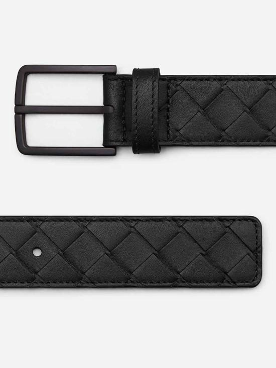 26FW 보테가베네타 인트레치아토 레더 벨트 609182 V4KF1 8984 BLACK DOM - BOTTEGA VENETA