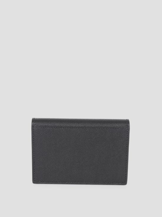 26SS 생로랑 그랑 드 뿌드르 텍스처 레더 클래식 파리 명함 케이스 469338BTY7N 1000 - SAINT LAURENT