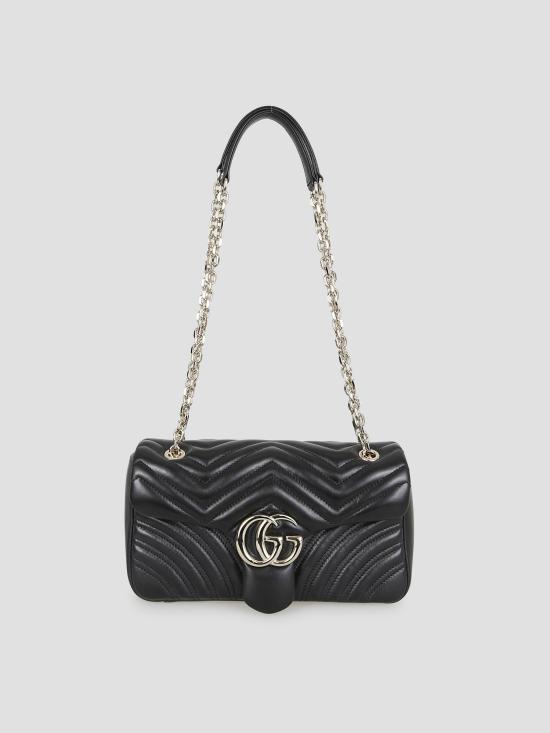 26SS 구찌 GG 마몽 미디엄 숄더백 837267AAE38 1000 BLACK