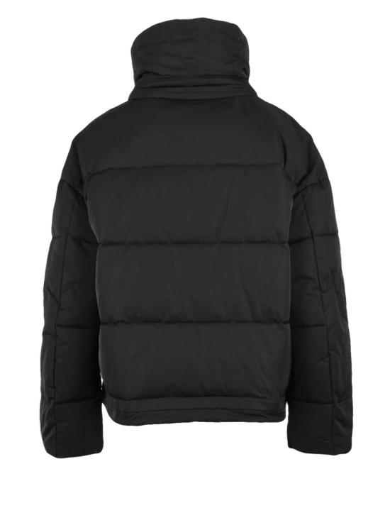  오오에프 자켓 하이넥 디자인의 크롭 블랙 패딩 재킷 - OOF