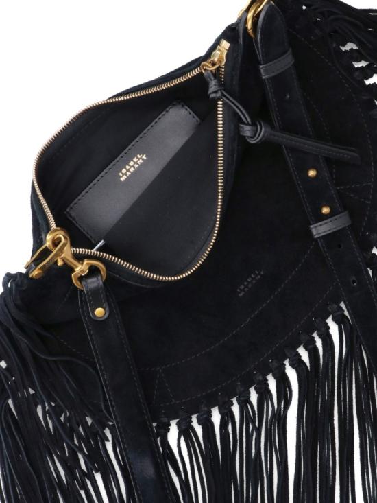 26FW 이자벨마랑 오스칸 호보 프린지 디테일 핸드백 BF0066FC C3C14M01BK Black - ISABEL MARANT