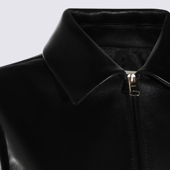 26FW 케이트 잭슨 레더 자켓 잭슨 레더 자켓 6175937200 Black - KHAITE