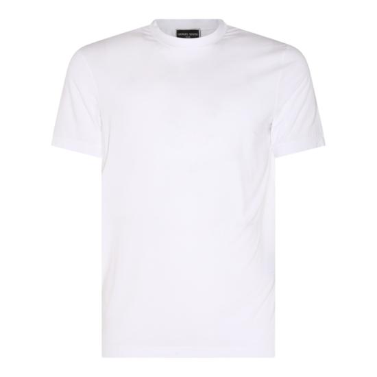 26FW 조르지오 아르마니 반팔 티셔츠 3GST52SJP4ZU090 White