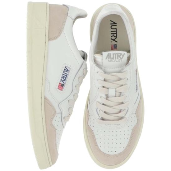 26FW 오트리 메달리스트 로우 스니커즈 AULMLS33LEATSUEDEWHITE - AUTRY