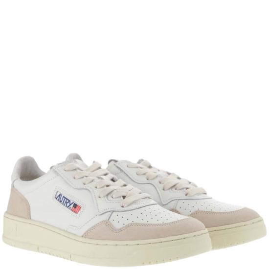 26FW 오트리 메달리스트 로우 스니커즈 AULMLS33LEATSUEDEWHITE - AUTRY