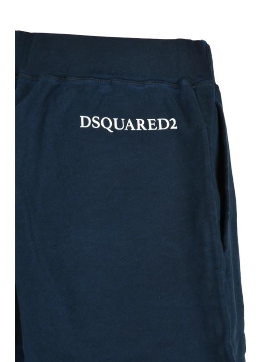  디스퀘어드2 숏팬츠 편안한 핏의 파란색 면 스웨트셔츠 반바지 - DSQUARED2