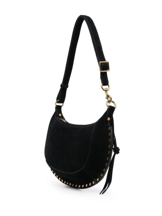  이자벨마랑 오스칸 문 스웨이드 카프스킨 레더 숄더백 PP0003FA A3C32M Black - ISABEL MARANT