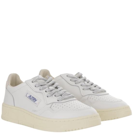 26FW 오트리 메달리스트 로우 레더 스니커즈 AULWSW03LEATSWOLLWHTSILVER White - AUTRY