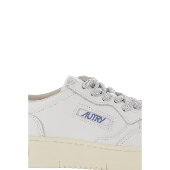 26FW 오트리 메달리스트 로우 레더 스니커즈 AULWSW03LEATSWOLLWHTSILVER White - AUTRY