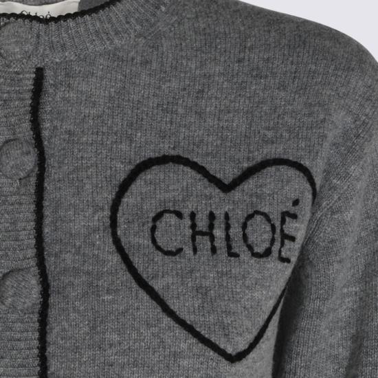 26FW 끌로에 가디건 CH26AMC15710012 Grey - CHLOE