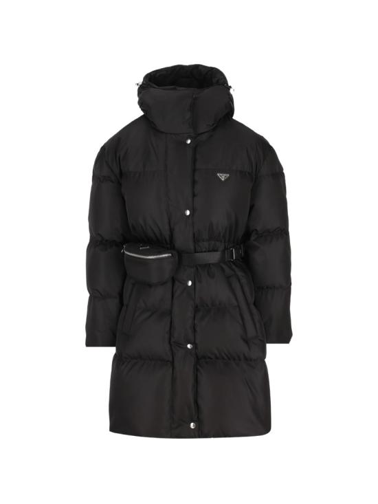26FW 프라다 리나일론 벨티드 롱 다운 재킷 리나일론 벨티드 롱 다운 재킷 29Y395 1WQ8 Black