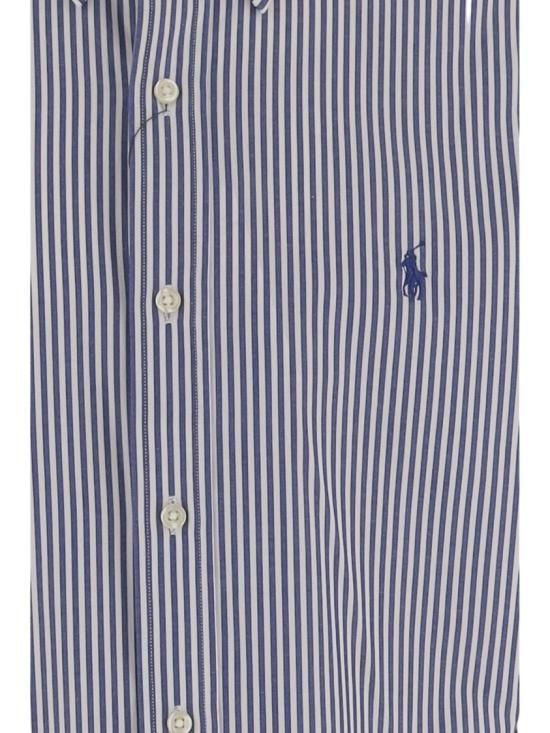 26FW 폴로 랄프로렌 커스텀핏 코튼 포플린 스트라이프 셔츠 710929346011 Grey - POLO RALPH LAUREN