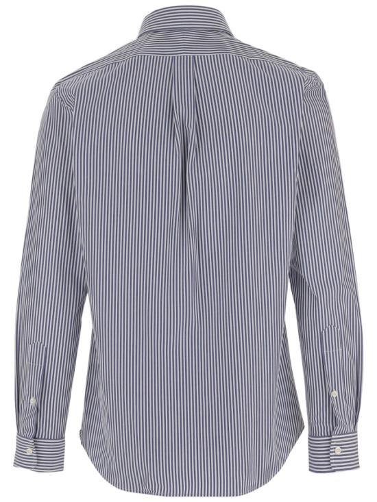 26FW 폴로 랄프로렌 커스텀핏 코튼 포플린 스트라이프 셔츠 710929346011 Grey - POLO RALPH LAUREN
