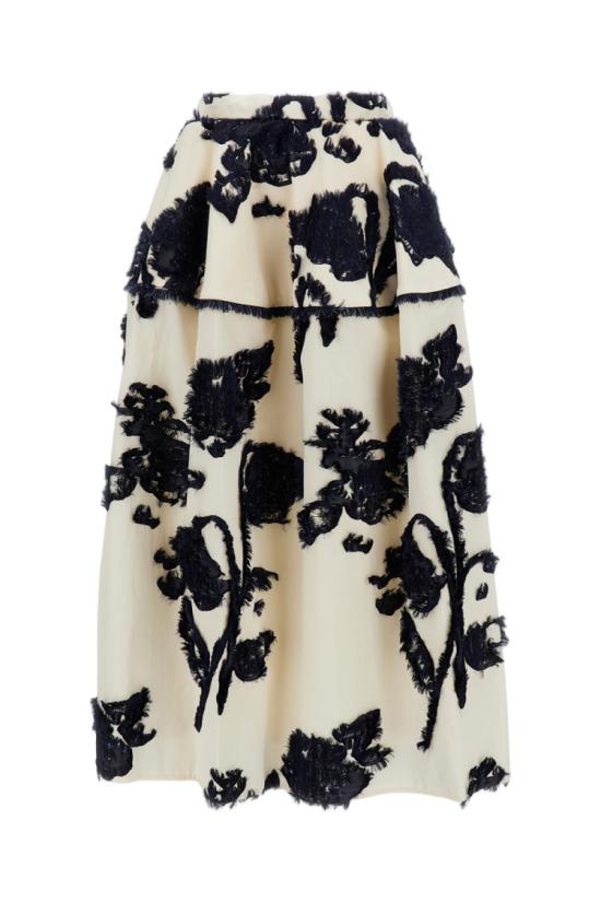 26FW 에르뎀 미디 스커트 PF26S3652558023IVORYNAVY Neutrals - ERDEM