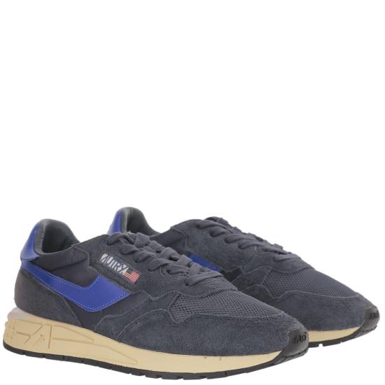 26FW 오트리 릴윈드 로우 나일론 스웨이드 스니커즈 WWLMUT59SUEDENETSPBLULAPIS Grey - AUTRY