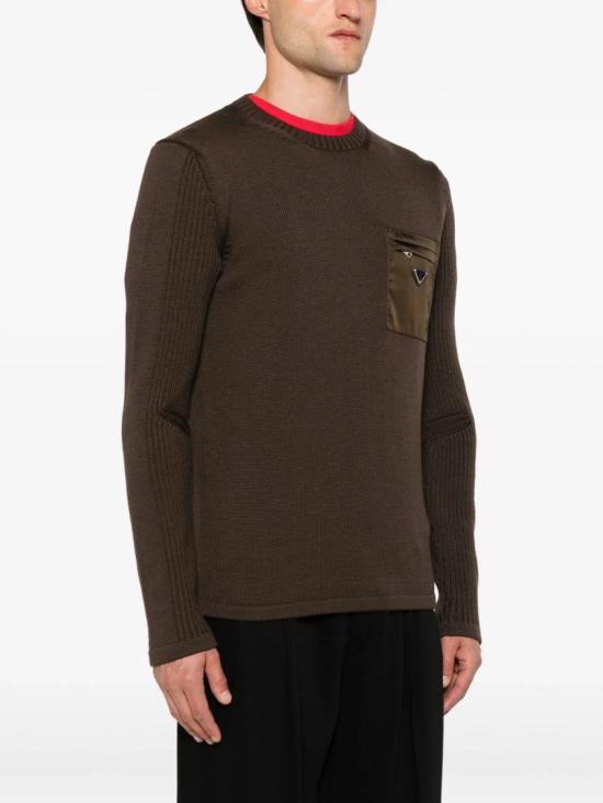 26FW 프라다 스웨터 UMB049 1W4X Brown - PRADA