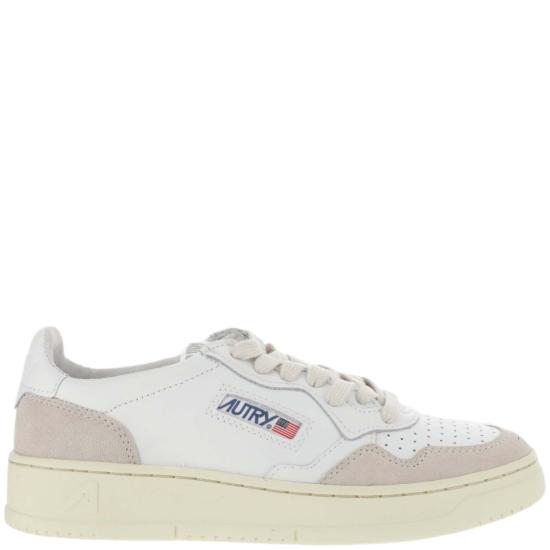 26FW 오트리 메달리스트 로우 레더 스니커즈 AULWLS33LEATSUEDE WHITE