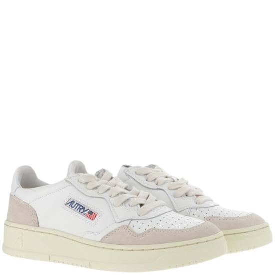 26FW 오트리 메달리스트 로우 레더 스니커즈 AULWLS33LEATSUEDE WHITE - AUTRY