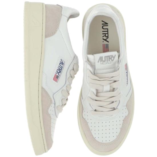 26FW 오트리 메달리스트 로우 레더 스니커즈 AULWLS33LEATSUEDE WHITE - AUTRY