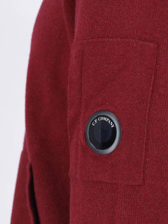 26FW 씨피 컴퍼니 집업 니트 21CMKN708A 110149A592 Burgundy - C.P. COMPANY