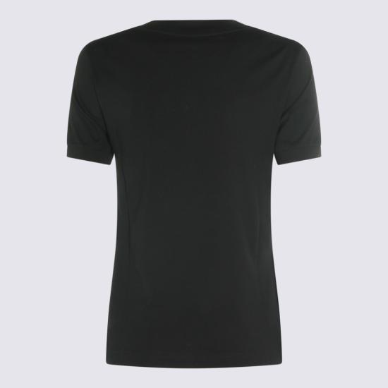 26FW 돌체앤가바나 크리스탈 DG 로고 코튼 티셔츠 F8N08ZG7B3UN0000 Black - DOLCE & GABBANA