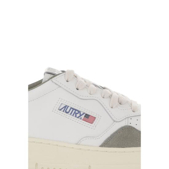 26FW 오트리 메달리스트 로우 스니커즈 AULMFT21SOFLEASUEWHTSMOKEDGRN Grey - AUTRY
