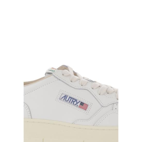 26FW 오트리 메달리스트 로우 스니커즈 AULMBG02LEALEALOGOWHTBLK White - AUTRY