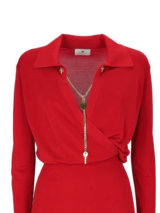 26FW 엘리자베타프랜치 미디 원피스 AM19S66E2 Red - ELISABETTA FRANCHI