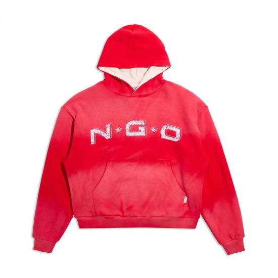  NOTHING GROWS OVERNIGHT 후드 티셔츠 NGO FW25 1041 RED