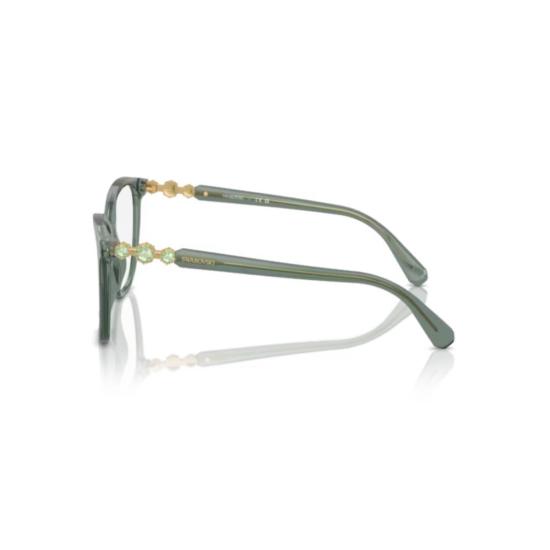 26SS 스와로브스키 안경 0Sk2020 반투명 녹색 아세테이트 캣아이 안경 - SWAROVSKI