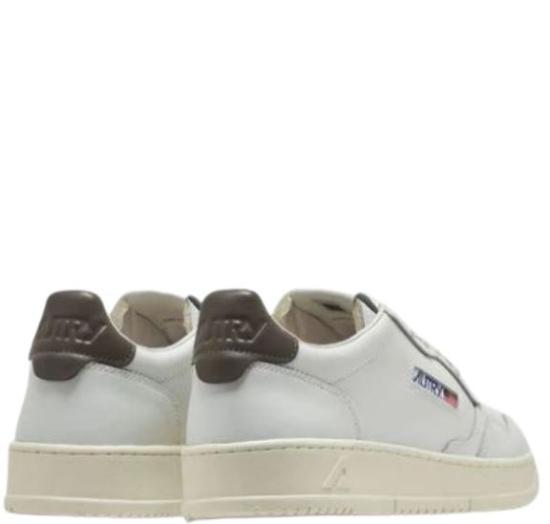 26FW 오트리 메달리스트 로우 레더 스니커즈 AULW LL28 White choco - AUTRY