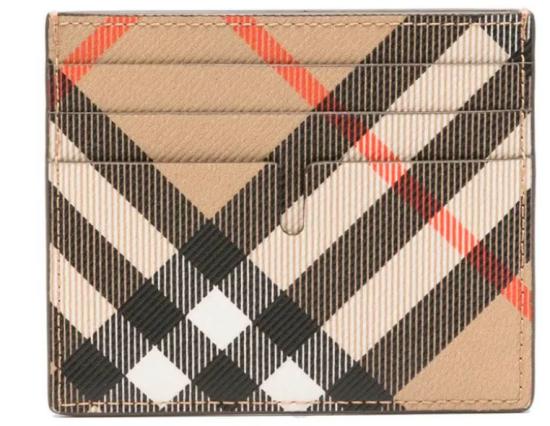 26FW 버버리 체크 샌돈 카드 홀더 월렛 8112305 A2021 Sand - BURBERRY