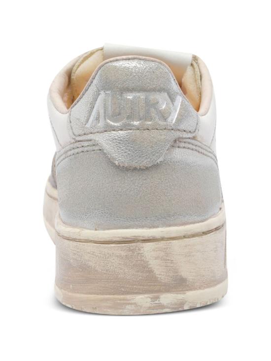 26FW 오트리 슈퍼 빈티지 메달리스트 로우 레더 스니커즈 AVLW MT08 Choco silv - AUTRY