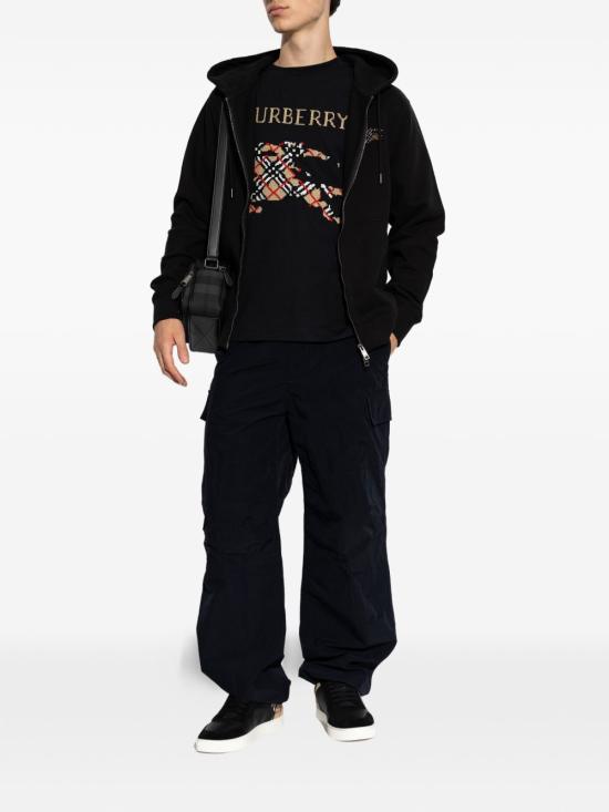 26FW 버버리 후드 티셔츠 8130195 A1189 Black - BURBERRY