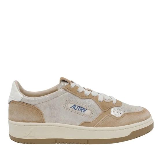 26FW 오트리 메달리스트 로우 레더 스니커즈 AULW YB01 Beige