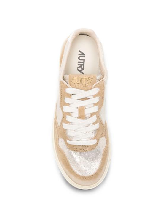 26FW 오트리 메달리스트 로우 레더 스니커즈 AULW YB01 Beige - AUTRY