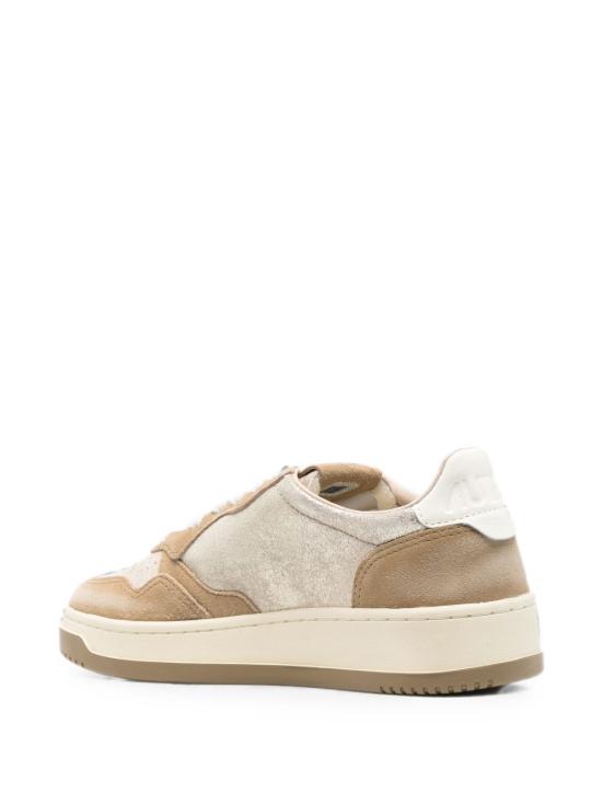 26FW 오트리 메달리스트 로우 레더 스니커즈 AULW YB01 Beige - AUTRY