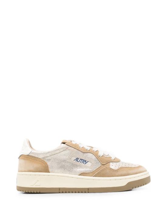 26FW 오트리 메달리스트 로우 레더 스니커즈 AULW YB01 Beige - AUTRY