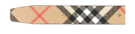  버버리 리버시블 B 버클 체크 레더 벨트 8092046 A2021 - BURBERRY