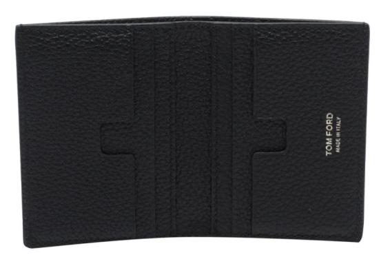 26FW 톰포드 그레인 레더 폴딩 카드 홀더 Y0279 LCL158GNAA Black - TOMFORD