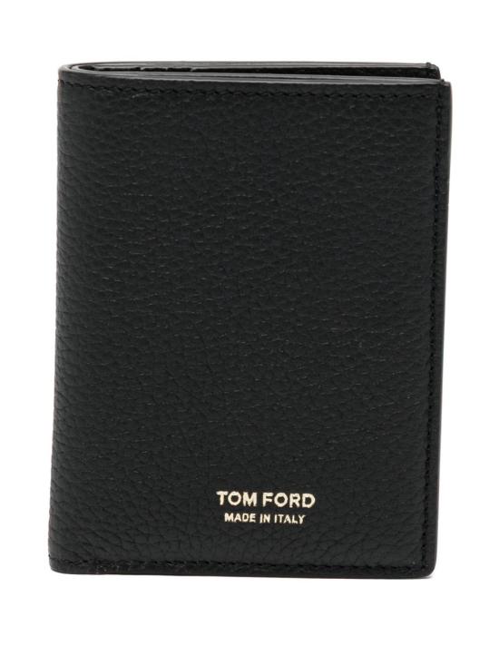 26FW 톰포드 그레인 레더 폴딩 카드 홀더 Y0279 LCL158GNAA Black - TOMFORD