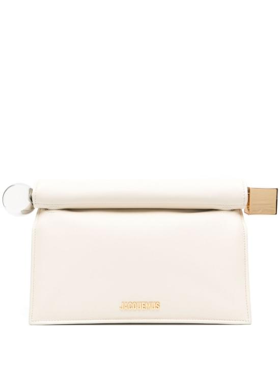 26FW 자크뮈스 론드 까레 클러치 BAW00356 AC27L14115 Light ivory