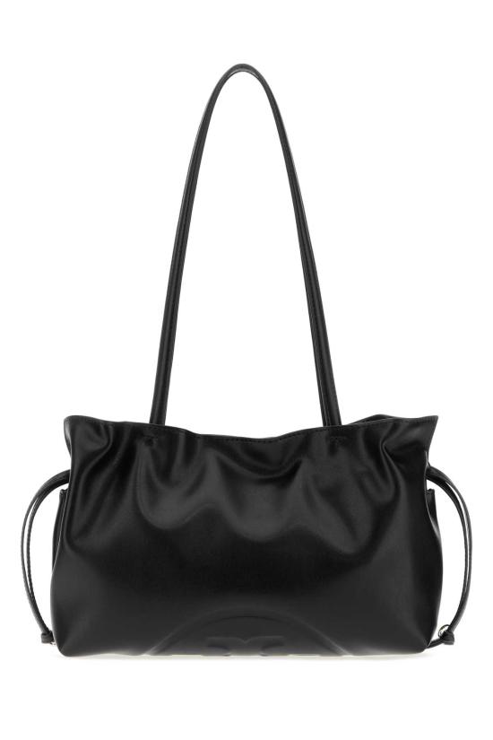 26FW 토리버치 엘라 리사이클드 드로스트링 스몰 토트 핸드백 178768 001 Black