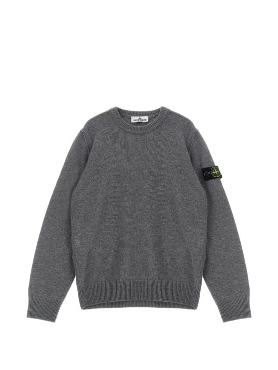 26FW [키즈] 스톤 아일랜드 캐시미어 니트 L2S165100002 S00M1V0M67 Melange dark grey - STONE ISLAND