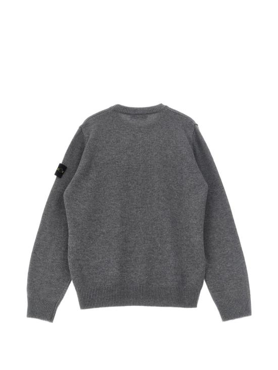 26FW [키즈] 스톤 아일랜드 캐시미어 니트 L2S165100002 S00M1V0M67 Melange dark grey - STONE ISLAND