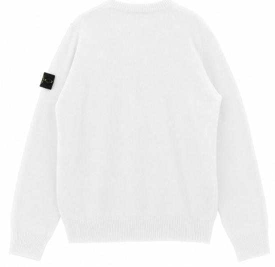 26FW [키즈] 스톤 아일랜드 캐시미어 니트 L2S165100002 S00M1V0001 White - STONE ISLAND