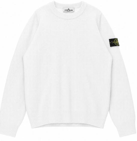 26FW [키즈] 스톤 아일랜드 캐시미어 니트 L2S165100002 S00M1V0001 White